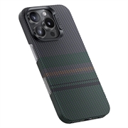 iPhone 16 Pro Max Benks Kevlar Aramid Fiber kotelo - MagSafe yhteensopiva - harmaa / vihreä