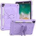 Butterfly Shape Kickstand PC + Silikoni Tablet Case Cover olkahihnalla iPad 9,7-tuumainen (2018)/(2017)/iPad Air 2 - Violetti