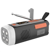 Retkeilykäsi aurinkoradio / Bluetooth-kaiutin / Varavirtalähde LR-7A - 4500mAh, AM / FM / SW