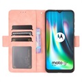 Motorola Moto E7 Plus Korttilompakkokotelo - Pinkki