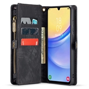 Samsung Galaxy A15 Caseme 008 2-in-1 Multifunctional Lompakkokotelo - Musta