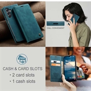 Samsung Galaxy A25 Caseme 013 Sarja Lompakkokotelo - Sininen