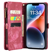 iPhone 15 Pro Max Caseme 2-in-1 Multifunctional Lompakkokotelo - Punainen