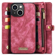 iPhone 15 Caseme 2-in-1 Multifunctional Lompakkokotelo - Punainen