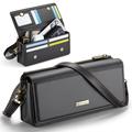 Caseme Me30 3-in-1 Crossbody puhelinlaukku - 4"-7.5" - musta