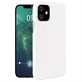 iPhone 11 Päällystetty Muovikotelo - Krokotiili - Valkoinen