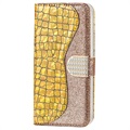 Croco Bling Series Samsung Galaxy S21 FE 5G Lompakkokotelo