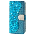 Croco Bling Series Samsung Galaxy A34 5G Lompakkokotelo - Sininen