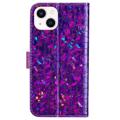 Croco Bling Series iPhone 14 Plus Lompakkokotelo - Violetti