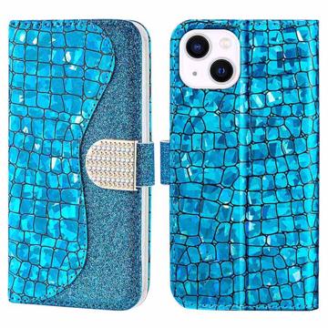 Croco Bling Series iPhone 14 Lompakkokotelo