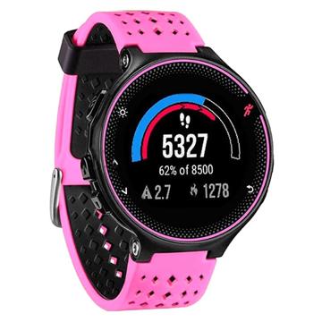 Garmin Forerunner 235/630/735 Silikoninen Urheiluhihna - Pinkki / Musta