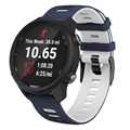 Kaksivärinen Garmin Vivoactive 4 Silikoninen Urheiluhihna - Sininen / Valkoinen