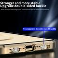 Kaksipuolinen karkaistu lasi + magneettinen metallirunko Anti-Drop Case iPhone 15 yhteensopiva MagSafe puhelimen kansi solki lukko - musta