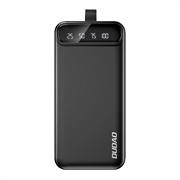 Dudao K8s+ Power Bank 30000mAh - 2x USB / USB-C, LED-valo - Musta