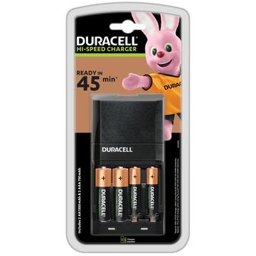 Duracell CEF27 Hi-Speed-paristolaturi ja 2x AAA, 2x AA paristot