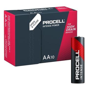 Duracell Procell Intense Power LR6/AA alkaliparistot 3110mAh - 10 kpl. (Avoin pakkaus - Erinomainen)