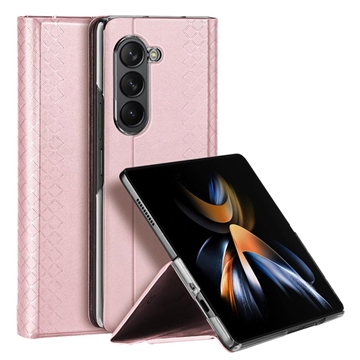 Samsung Galaxy Z Fold5 Dux Ducis Bril Lompakkokotelo - Pinkki