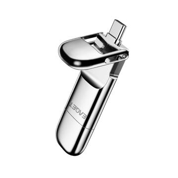 EAGET SU10 USB3.1 Type-C Dual Port U Disk 512GB Solid State Flash Drive Salaus USB Pen Drive Memory Stick -muistitikku