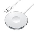 ESSAGER 3-in-1 15W magneettinen langaton latauslaite iPhone 12 / 13 / 14 / 15 / 16, AirPods, iWatch Slim Charging Padille