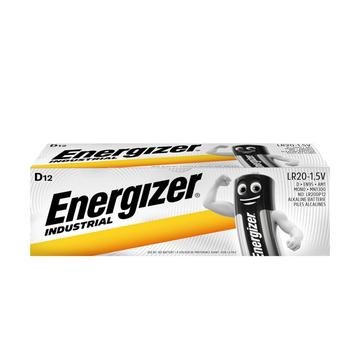 Energizer Industrial LR20/D alkaliparistot - 12 kpl.