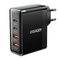 Essager ES-CD37 100W pikalaturi - EU-pistoke - musta