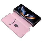 Samsung Galaxy Z Fold5 Flip Lompakkokotelo - Hiilikuitu - Ruusukulta