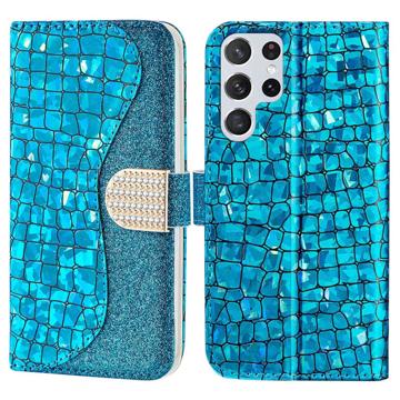 Croco Bling Series Samsung Galaxy S23 Ultra 5G Lompakkokotelo