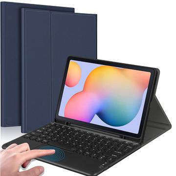 Samsung Galaxy Tab S6 Lite 2020/2022/2024 Bluetooth-näppäimistökotelo Kosketuslevyllä - Sininen