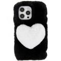 Plush Heart iPhone 14 Pro TPU Suojakuori - Musta