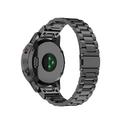 Garmin Fenix 5S/5S Plus/6S/6S Plus/7S Ruostumaton Teräsranneke - Musta