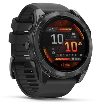 Garmin Fenix 8 urheiluälykello - 51mm - musta / liuskekivenharmaa