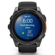 Garmin Fenix 8 urheiluälykello - 51mm - musta / liuskekivenharmaa