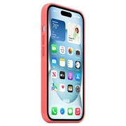 iPhone 15 Plus Apple Silikonikuori MagSafella MT163ZM/A (Avoin pakkaus - Erinomainen) - Guavanpinkki