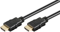 Goobay HDMI 1.4 Johto Ethernetillä - Kullattu - 0.5m - Musta