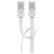 Goobay RJ45 Litteä Verkkokaapeli U/UTP CAT 6 - 7m - Valkoinen