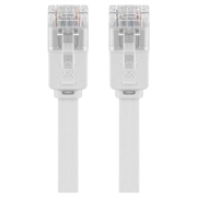 Goobay RJ45 Litteä Verkkokaapeli U/UTP CAT 6 - 7m - Valkoinen