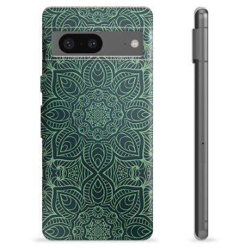 Google Pixel 7 TPU Suojakuori - Vihreä Mandala