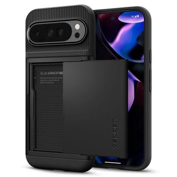 Google Pixel 9 Pro XL Spigen Slim Armor CS Suojakotelo - Musta