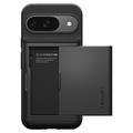 Google Pixel 9/9 Pro Spigen Slim Armor CS Suojakotelo - Musta