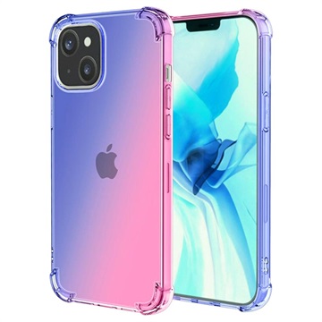 Kaltevuus Iskunkestävä iPhone 14 Plus TPU Suojakuori - Sininen / Pinkki