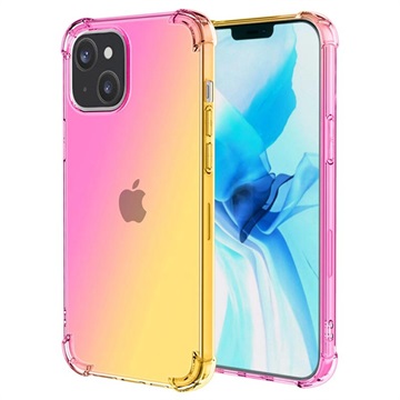 Kaltevuus Iskunkestävä iPhone 14 TPU Suojakuori - Pinkki / Kulta