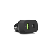 Green Cell 48W autolaturi USB-C Power Delivery ja USB-A Quick Charge 3.0 - Nopea lataus älypuhelimille ja tablet-laitteille.