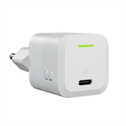 Green Cell Power GaN-laturi 33W - Kompakti USB-C-pikalaturi kannettavalle tietokoneelle, MacBookille, iPhonelle, tabletille, Nintendo Switchille - Valkoinen