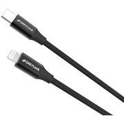 GreyLime 18W Punottu USB-C / Lightning Kaapeli - MFi Sertifioitu - 1m - Musta