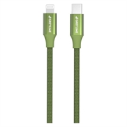 GreyLime 18W Punottu USB-C / Lightning Kaapeli - MFi Sertifioitu - 1m - Vihreä