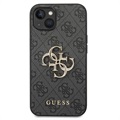 Guess 4G Big Metal Logo iPhone 14 Hybridikotelo - Musta