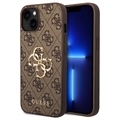 iPhone 15 Plus Guess 4G Big Metal Logo Hybridikotelo - Ruskea