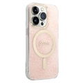 Guess 4G Edition Bundle Pack iPhone 14 Pro Kotelo & Langaton Laturi - Pinkki