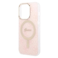 Guess 4G Edition Bundle Pack iPhone 14 Pro Kotelo & Langaton Laturi - Pinkki