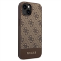 Guess 4G Stripe iPhone 14 Plus Hybridikotelo - Ruskea